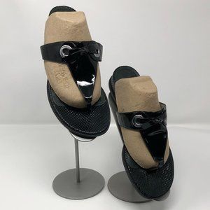 Sperry Top-Sider Sz 6 Patent Leather Thong Sandal